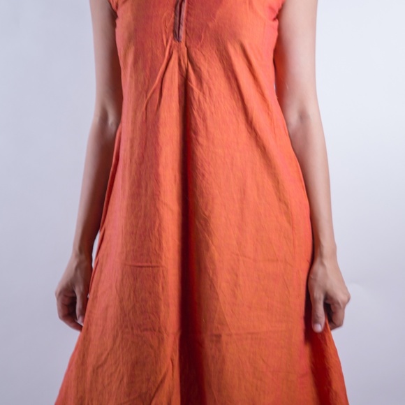 Orange Cotton Kurta - Picture 2 of 3
